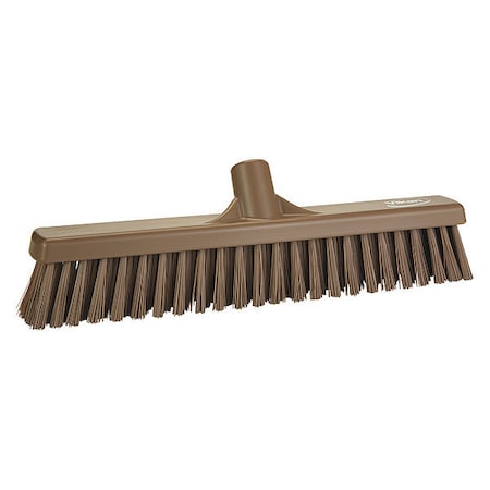16 in Sweep Face Broom Head, Synthetic, Brown