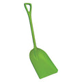 Hygienic Square Point Shovel, Polypropylene Blade, 28 in L, Lime Green