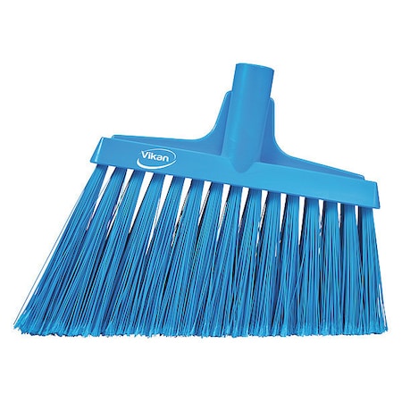 9 in Sweep Face Angle Broom, Soft, Synthetic, Blue