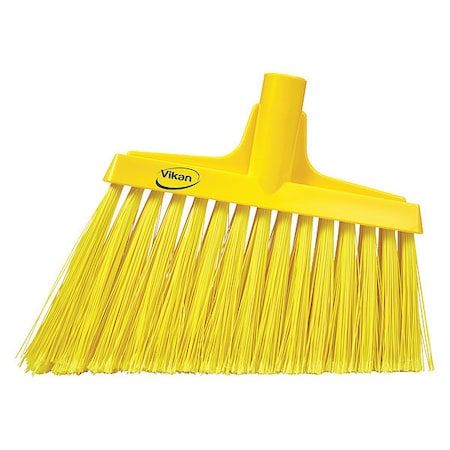 9 in Sweep Face Angle Broom, Soft, Synthetic, Yellow