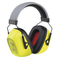 VeriShield Over-the-Head Earmuffs, Passive Protection, NRR 30 dB, Foam, Black/Yellow