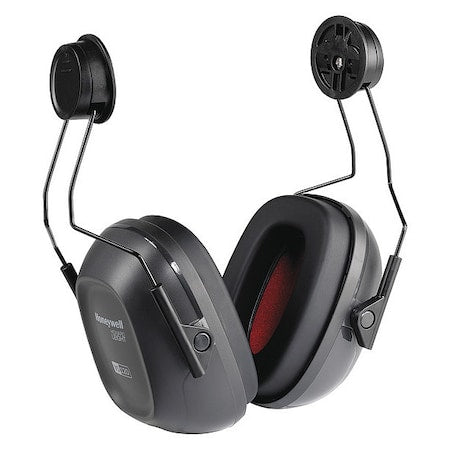 VeriShield Hard Hat Mounted Ear Muffs, 24 dB NRR, Passive, General Purpose, Black