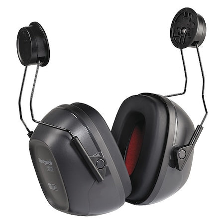 VeriShield Hard Hat Mounted Ear Muffs, 27 dB NRR, General Purpose, Black