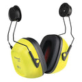 VeriShield Hard Hat Mounted Ear Muffs, 27 dB NRR, Passive, General Purpose, Black/Yellow