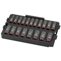 19 pc. SHOCKWAVE Impact Duty 3/8" Drive Metric Deep Well Socket Set, PACKOUT Low Organizer Tray