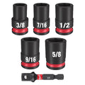 6 pc. SHOCKWAVE Impact Duty 3/8 in. Drive SAE Standard 6 Point Socket Set