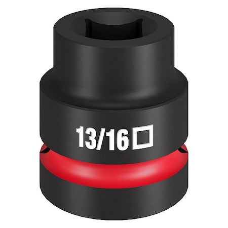 1 in Drive Impact Socket Standard Socket, Black Phosphate, Socket Size 13/16", SAE