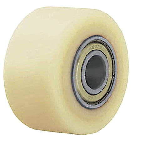 Caster Wheel, 2 5/8"dia, 1, 400 lb, White