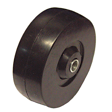 Caster Wheel, 5" dia., 1-1/4" W, Black
