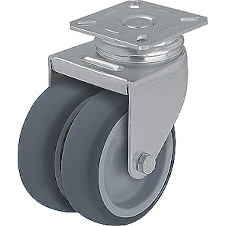 Plate Caster, 175 lb. Load Rating