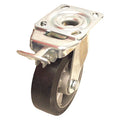 Plate Caster, Swivel, Rubber, 7 1/2"H