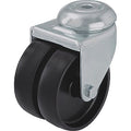 Bolt-Hole Caster, 2"dia, Swivel, Nylon
