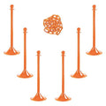 Barrier Post Kit, Safety Orange, 41 in Post Height, Gloss