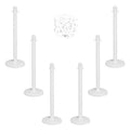 Barrier Post Kit, White, 40 in Post Height, Gloss