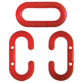 Chain Link, Red, 1-1/2" Size, Plastic, PK10