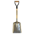 No. 2 0.8 in Scoop Shovel, Aluminum Blade, 29 in L, Natural Wood Handle