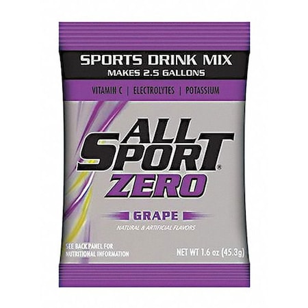 Sports Drink Mix, Grape Zero Flavor, PK30