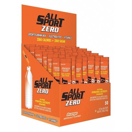 Sports Drink Mix, Orange Flavor, PK50