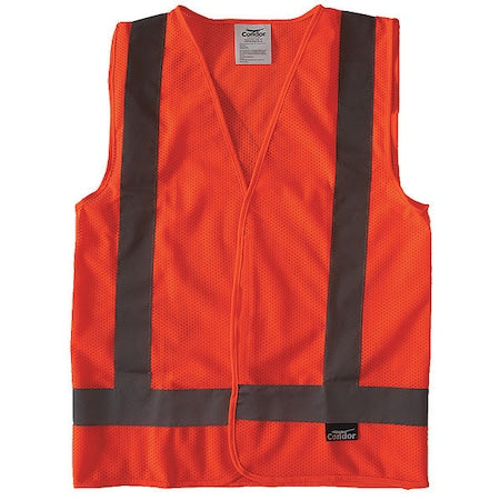 Safety Vest, Orange/Red, X-S, Hook-and-Loop