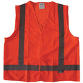 Safety Vest, Orange/Red, 2XL, Hook-andLoop