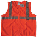 Safety Vest, Orange/Red, XL, Zipper