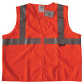 Safety Vest, Orange/Red, 2XL, Zipper