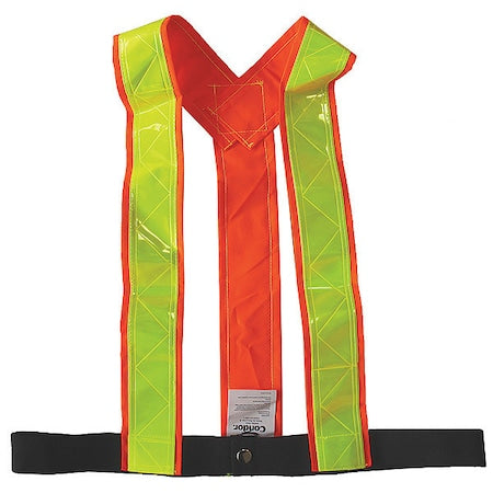 Safety Vest, Orange/Red, XL, Hook-and-Loop