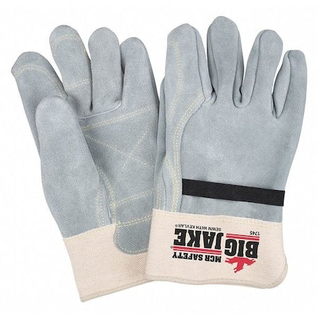 Leather Gloves, Cut Level A2 , Uncoated , S 12 PK
