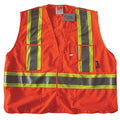 Safety Vest, Orange/Red, 4XL/5XL, Polyester