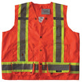 Safety Vest, Orange/Red, 2XL, Snap