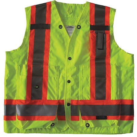 Safety Vest, Yellow/Green, XL, Snap