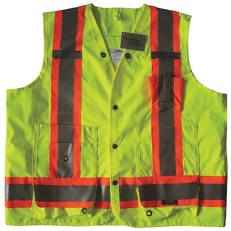 Safety Vest, Yellow/Green, 2XL, Snap