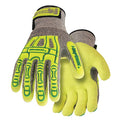 Hi-Vis Cut Resistant Impact Coated Gloves, Cut Level A4 , Nitrile , Sandy , XL 1 PR