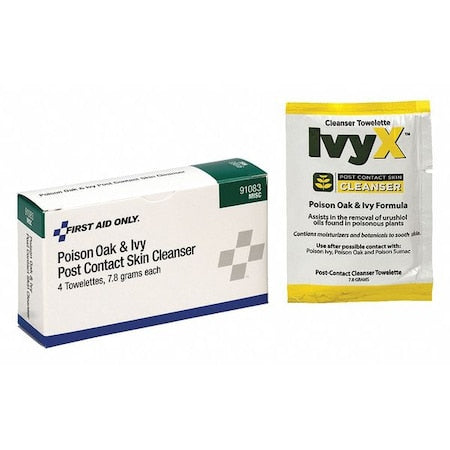 Poison Ivy Cleanser, Cream, Wipes, PK4