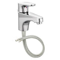 Manual Straight Spout Bathroom Faucet, 4" Mount, Chrome