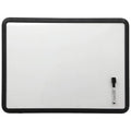 Dry Erase Board, Steel, 24 in, 36 in, Aluminum Frame, White, Gloss