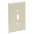 Wall Switch Jumbo Face Plate, Number of Gangs: 1 High Impact Plastic, Smooth Finish, Ivory