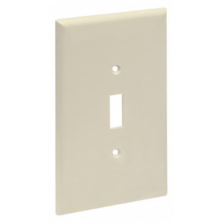 Wall Switch Jumbo Face Plate, Number of Gangs: 1 High Impact Plastic, Smooth Finish, Ivory