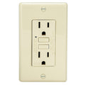 GFCI Receptacle, 15 A, 125V AC, Ivory