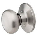 Knob Lockset, Biscuit Style, Satin Nickel