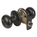 Knob Lockset, Rusk Style, Aged Bronze