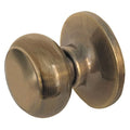 Knob Lockset, Rusk Style, Antique Brass