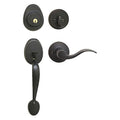 Lever Lockset, Aged Bronze, Wave Style