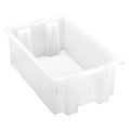 Stack & Nest Storage Container, 3.7 gal, 18 in L x 11 in W x 6 in H, Clear, Polypropylene