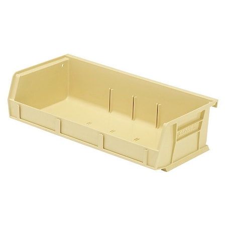 Hang & Stack Storage Bin, polypropylene, Ivory, 3 in H, 11 in W, 5 3/8 in L