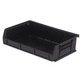 Hang & Stack Storage Bin, polypropylene, Black, 3 in H, 11 in W, 7 3/8 in L