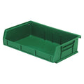 Hang & Stack Storage Bin, polypropylene, Green, 3 in H, 11 in W, 7 3/8 in L