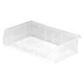 Hang & Stack Storage Bin, polypropylene, Clear, 3 in H, 11 in W, 7 3/8 in L