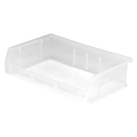 Hang & Stack Storage Bin, polypropylene, Clear, 3 in H, 11 in W, 7 3/8 in L