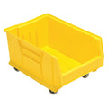 Mobile Storage Bin, polypropylene, Yellow, 11 in H, 16 1/2 in W, 23 7/8 in L